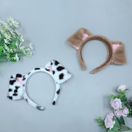 Cosplay Furry Dalmatian Dog Ears Headband, Cartoon Animal Hair Hoop, Spotted Cosplay Hair Accessory 