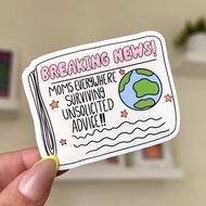Waterproof Sticker "Breaking news" - cute stickers, buy in bulk, cheap price M000315-13