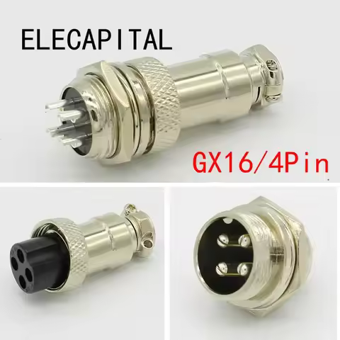 1set GX16 4 Pin Male & Female Diameter 16mm Wire Panel Connector L72 GX16 Circular Connector Aviatio
