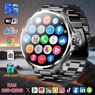5G/4G GPS Smart Watch 1.95 inch 720*720 AMOLED Screen 8GB+128GB RAM 900W Camera WIFI Google APPS Dow