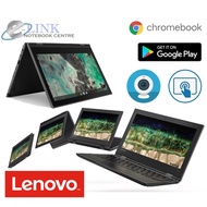 ( Touch and Flip Screen Used ) CHROMEBOOK LENOVO 500E  / Intel Celeron / 4GB RAM DDR4L / 32GB SSD / 11.6 Inch Screen