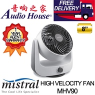 MISTRAL 8 INCH REMOTE HIGH VELOCITY FAN MHV-90 [55W IDEAL FOR AIR CIRCULATION VENTILATION DIVERSION]