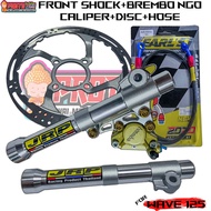 Lighten Front Shock Jrp Free Sticker+NGO Caliper + Hose + Disc Lighten Silver Wave Xrm Rs125 Raider