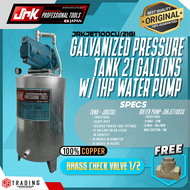 JR Kawasaki 21GALLONS GALAVIZED WATER TANK w/ JRKJET100CU 100%COPPER or JRKJET100 ALUMINUM 1HP WATER