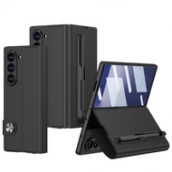 Samsung Galaxy Z Fold 7 5G Case with S-Pen Holder & Screen ProtectorLuxury Leather Flip All-Inclusiv
