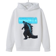 Bandai Godzilla Boys Cool Sweatshirt Fashion Print Anime Cartoon Kids Boys Long Sleeve Hoodies For Student Pullover