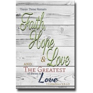 1 Corinthians 13:13 Wedding & Anniversary Bible Verse Wall Art “these Three Remain…” – Rustic Shipla