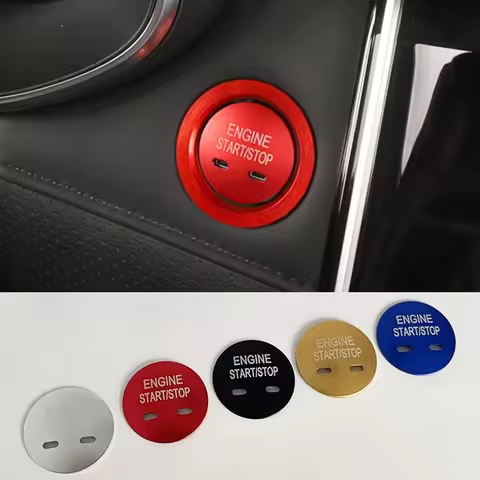 Aluminum Alloy Engine Start Button Trim Patch Decorative Ring For Roewe I5 I6 Rx3 Rx5 Max Car Sticke