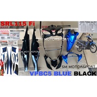 LEGENDA SRL115 Fi VPBC5 BLUE BLACK BODY COVER SET WITH STRIPE YAMAHA 100% ORIGINAL HLY