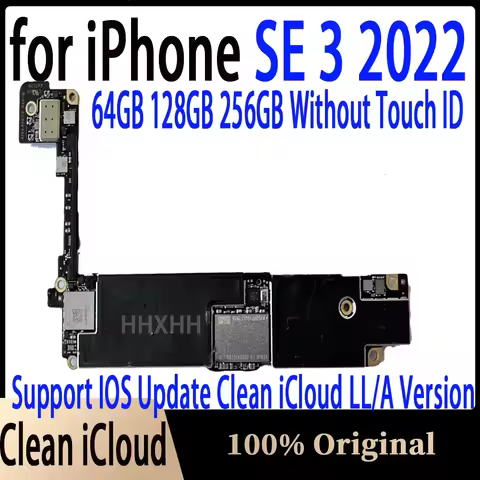 Unlocked Motherboard For iPhone SE 3 2022 With / Without Touch ID Logic Board Mainboard With OS syst
