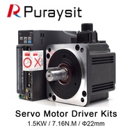 Puraysit Servo Motor kits B2 Series 1.5KW ASD-B2-1521-B ECMA-E21315RS ECMA-E21315SS 7.16N.M 8.3A wit