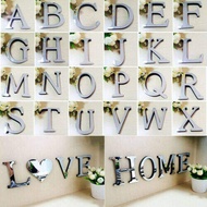 Romantic 3D Mirror Acrylic Art Wall Stickers / Removable 26 Letters DIY Wall Art Mural Decals Party Home Room Bedroom Decoration