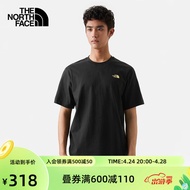 北面（The North Face）北面短袖T恤男户外舒适透气上新|88BP JK3/黑色 XXL/185