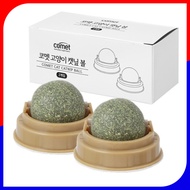 Rotatable Catnip Ball Toy | Self-Adhesive Wall-Mounted Cat Toy | Interactive Licking Snack Ball | Ca