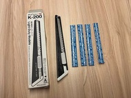 [未使用]𠝹刀 NT Cutter K-200 連4塊刀片