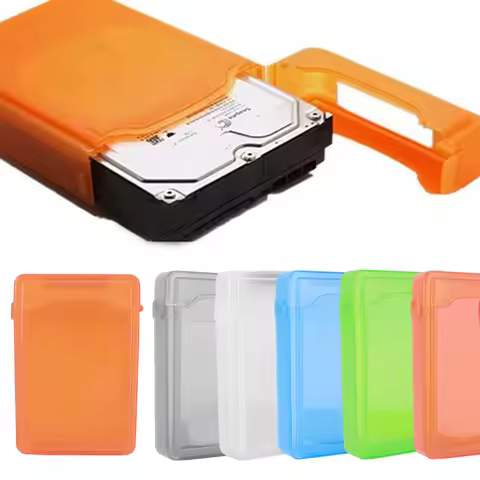 3.5 Inch IDE SATA HDD Caddy Case Plastic HDD Hard Drive Case Shockproof HDD Case Shell Multi Color H