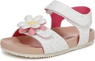 Dr. Scholl's Baby-Girl's Islander Toddler Sandal, White Smooth, 8 US Infant