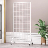 Mobile Shelf Wire Grid Rack Jewelry Display Rack Grid Rack Floor Kindergarten Work Rack