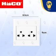 HACO เต้ารับ ปลั๊กไฟ ติดลอย 16A 1 ช่อง/ 2 ช่อง/ 3 ช่อง รู่น M Plus