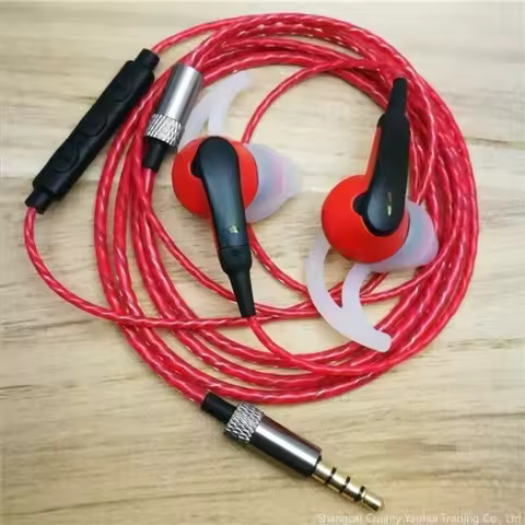 Original For bose soundsport earbud sports wired headphones, red (universal microphone) high-end twi