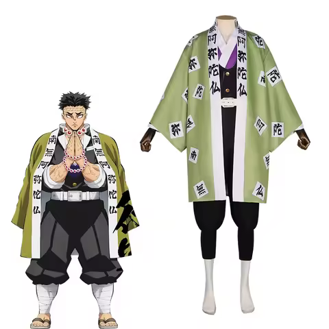 Gyomei Himejima Costume Set Japanese Kimono Beads Cosplay Event Anime Manga Roleplay Costumized Outf
