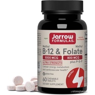 Jarrow Formulas Methyl B-12 & Methyl Folate, Bioactive Vitamin B9 and Vitamin B12 Supplement, Suppor