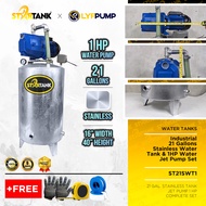 STARTANK x LYFPUMP 21 Gallons Stainless Water Tank + 1 HP Water Jet Pump ST21SWT1 + FREEBIES FMAC TO