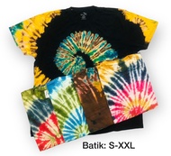 ((S+6XL)) BAITK T-shirt baju tie dye cotton (corak/warna random) t shirt lelaki baju lelaki men shir