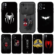 for Redmi Note 7 8 9 10 4G Pro Max 8T 9S 9T Cool cartoon Bat Spiderman 9Y5 Fashion Black TPU Soft Si
