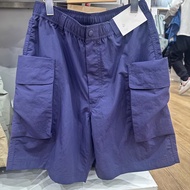 UNIQLO U บ้านผู้ชายผู้หญิงไนล่อนหลายกระเป๋า Workwear กางเกงขาสั้นหลวมแฟชั่นสบาย ๆ 467159