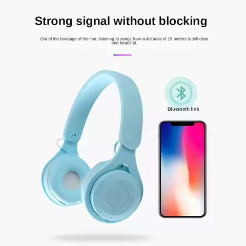 Y08 Headphones Kids Wireless Bluetooth Earphones Stereo Foldable Helmets Gaming Headsets Over-ear He