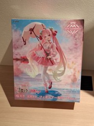 櫻初音 櫻花 Taito AMP+ 初音ミク 花ミク フィギュア Miku Sakura系列 傘ver. 初音 未來