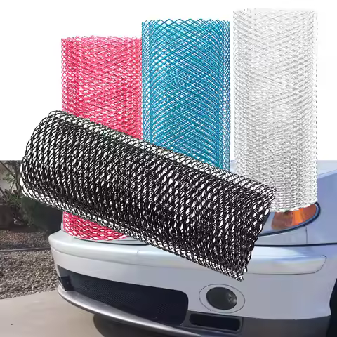 100x33cm(40"x13") Universal Car Grill Mesh Aluminum Alloy Automotive Bumper Grille Grill Mesh Net Rh