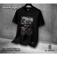 KATUN Seventy EIGHT Black T-Shirt Fabric 24s Men's Short Sleeve Cotton Ultra T-Shirt GFD202533