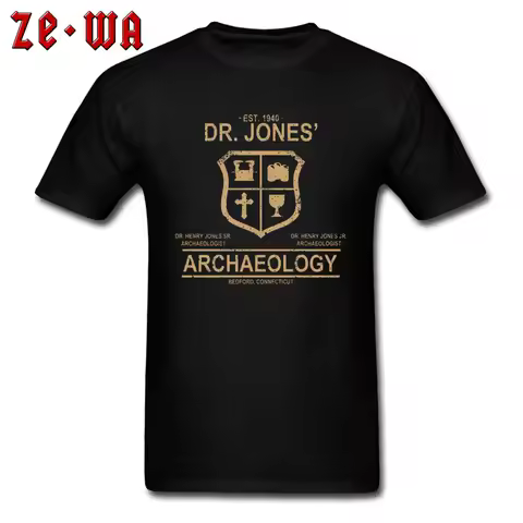 Tshirt Men T Shirt Dr. Jones Archaeology Indiana Jones Women T-Shirt 2019 New Vintage Logo Designer 