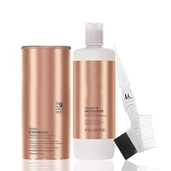 BlondMe 9% /30 Vol Developer 1 Liter, BlondMe Lightener 9+ Bond Enforcing Premium Dust-Free Bleach P