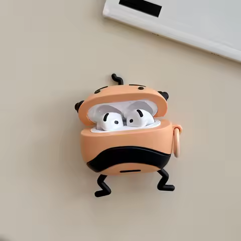 For AirPods Pro 3 2 pro3 pro 2 AirPods 4 3 2 1 Earphone Case 3D Cartoon Uncle Beard Silicone Protect
