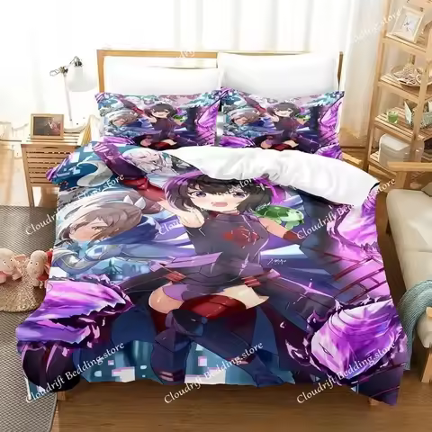 Cartoon BOFURI I Don’t Want to Get Hurt, so I’ll Max Out My Defense Bedding Set Single Twin Full Que