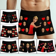SG Personalized Men's Face Boxers Custom Photo Underwear for Him Photo Anniversary Best Gift For Boy