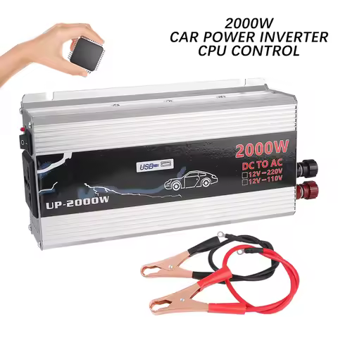 Metal Car Power Invertor DC 110V To 220V Vehicle-Mounted Household AC Converter Universal Portable S