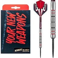 RUTHLESS RX STEEL TIP DART-24G FULL KNURL BLACK RED Ruthless Winners Darts 90% Tungsten Steel Darts 