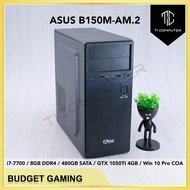 MBox Multimedia ASUS B150M-A/M.2 Intel i7-7700 8GB RAM 480GB SSD GTX 1050 Ti 4GB Win 10 Pro Refurbis