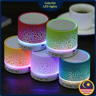 GOT Colorful LED Light Mini Portable 3D Stereo Wireless Bluetooth Speaker Support USB/ TF Card/Speaker