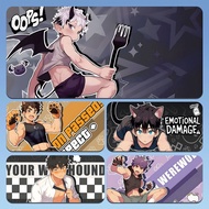 Emotional Damage Cat Male Merchandise Mouse Pad Large Size Anime Boy Desk Pad Anti-slip Keyboard Pad