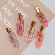 Pink Acetate Seamless Hair Clip Acrylic Duckbill Clip Girl Hairpin Sweet Bangs Broken Hair Clip Hair