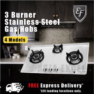 EF 3 BURNER STAINLESS STEEL GAS HOB [EFH 3970 TN VSB/EFH 3971 TN VSB/EFH 3762 TN VSB/EFH 3763 TN VSB