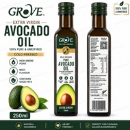 Grove Extra Virgin Avocado Oil 250ml | 100% Pure & Unrefined Cold Pressed Avocado Oil | High Smoke P