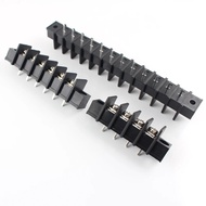 2pcs 9.5mm Pitch 4P 6P 12P 4/6/12 Pin PCS Barrier Terminal Block Cable Connector With Screw Hole Bla
