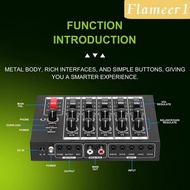 [flameer1] 10 Channel Audio Mixer 5 in 1 Out Compact Audio Mixer for Bass Guitars