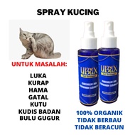 Spray Kucing Ubax Spray Kutu Ubat kucing kurap luka hama Pet Spray 100ml